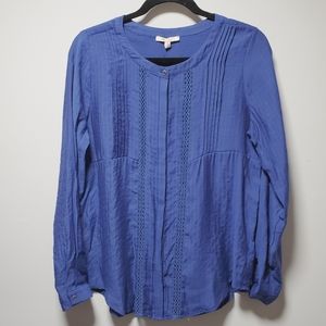 NWT Skies Are Blue Peasant Blouse Top Size Medium Boho Casual